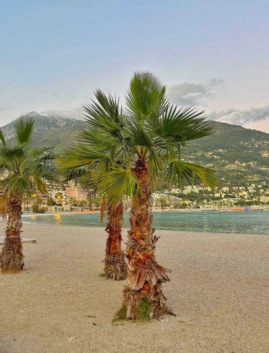 Plage de Menton et mer Mediterranee