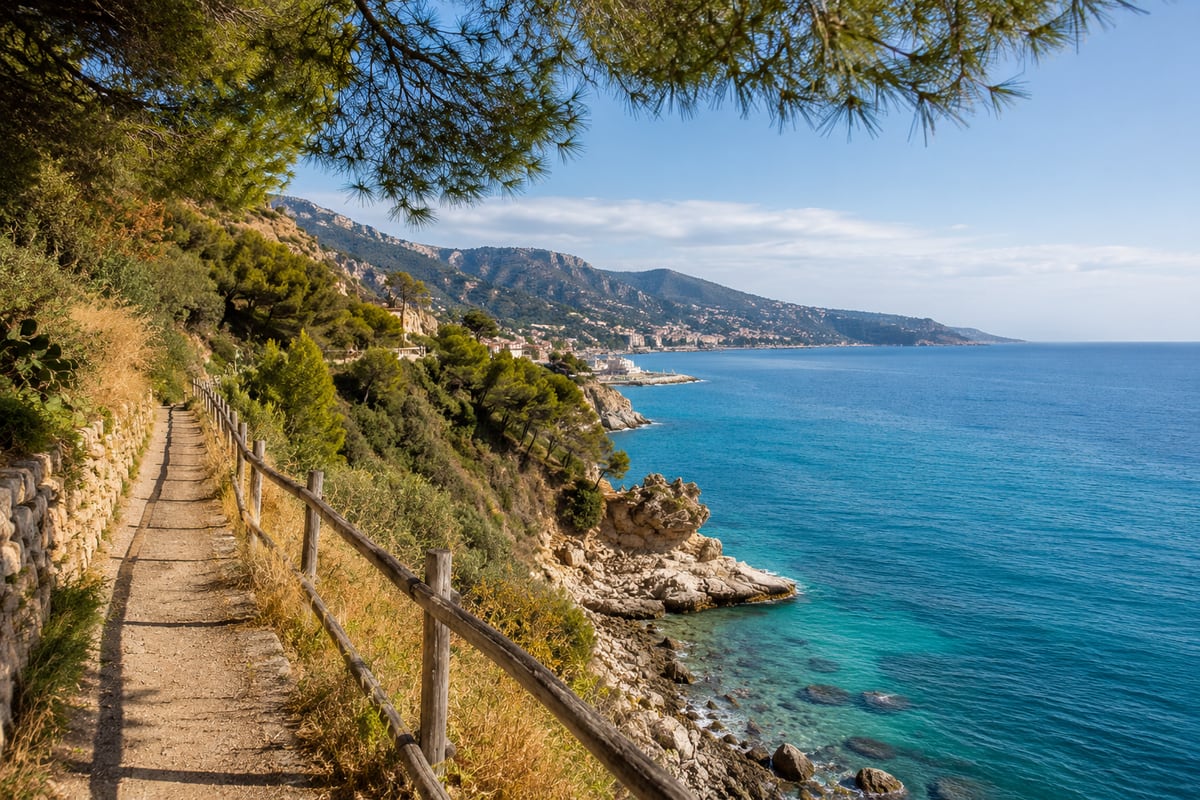 Illustration du Sentier des Douaniers pres de Menton