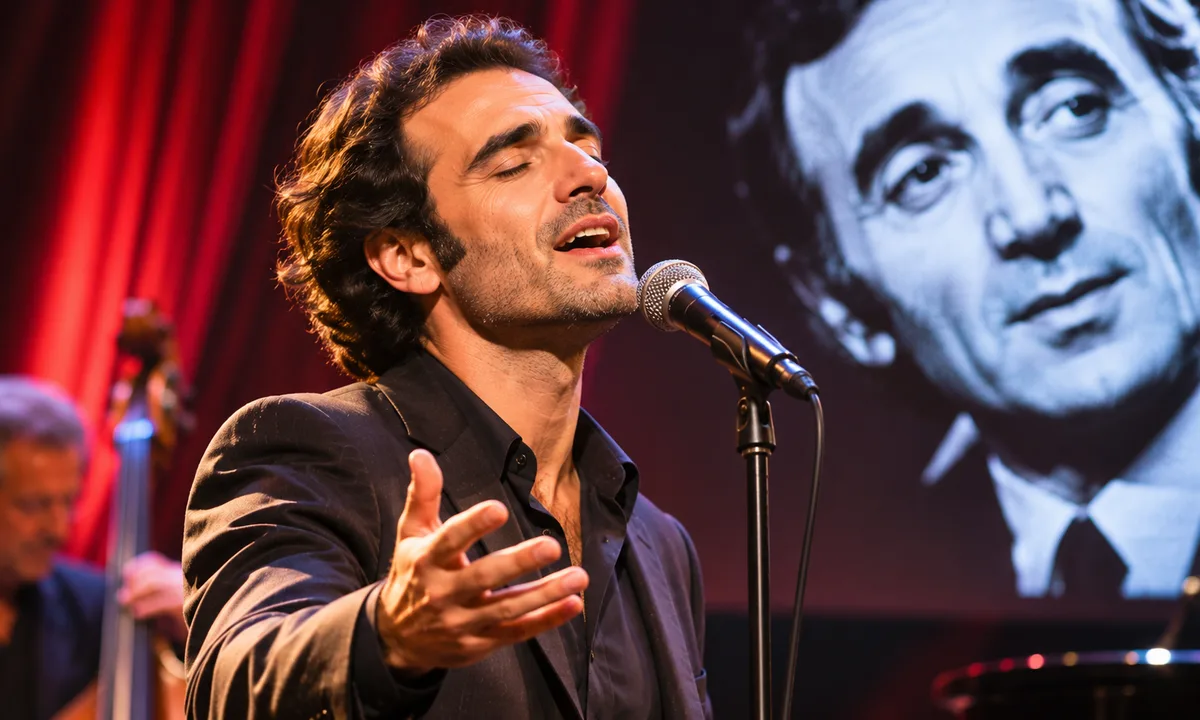 Illustrazione di progetto per Bakian chante Aznavour