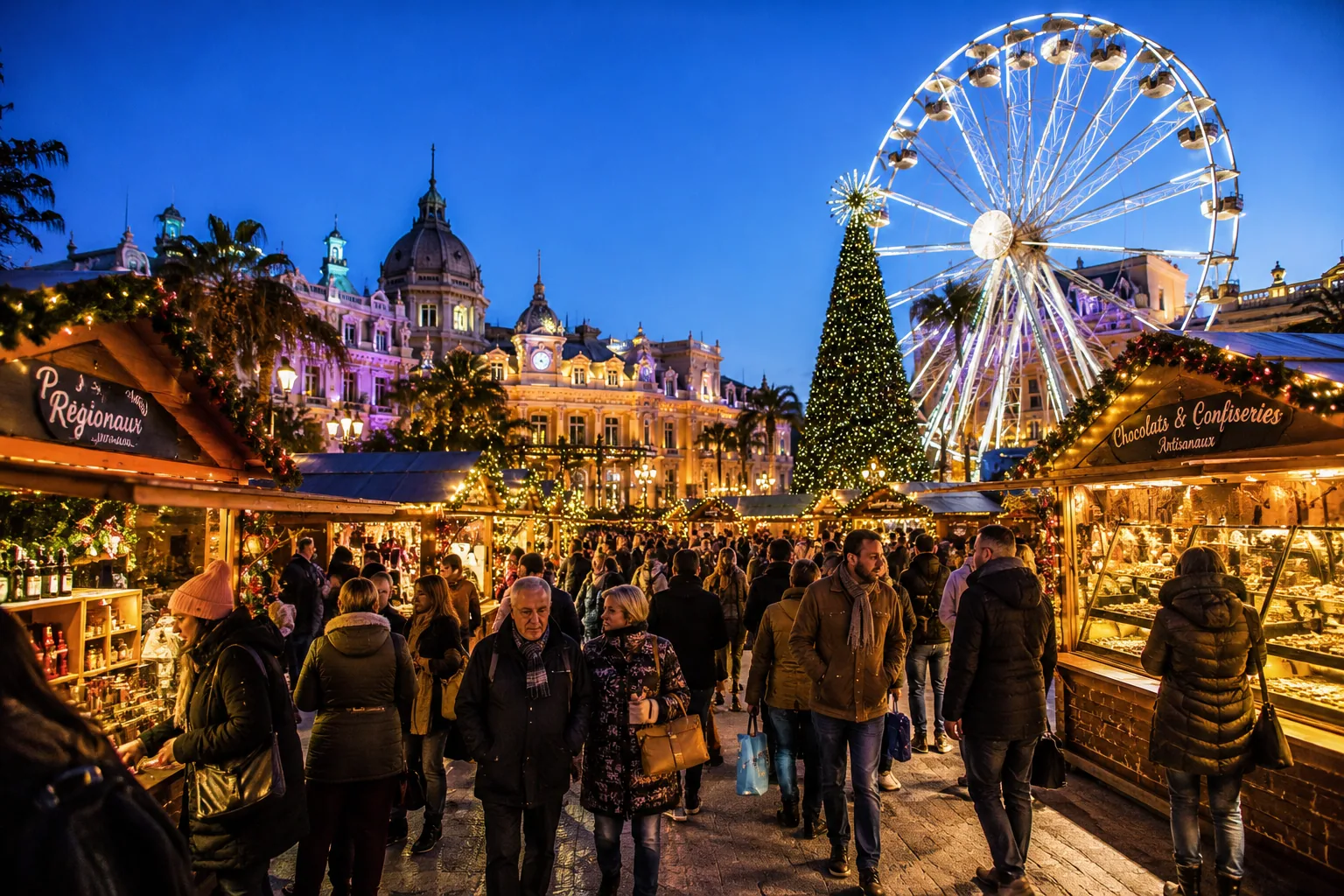 Project illustration for Christmas markets in Menton, Monaco and Nice