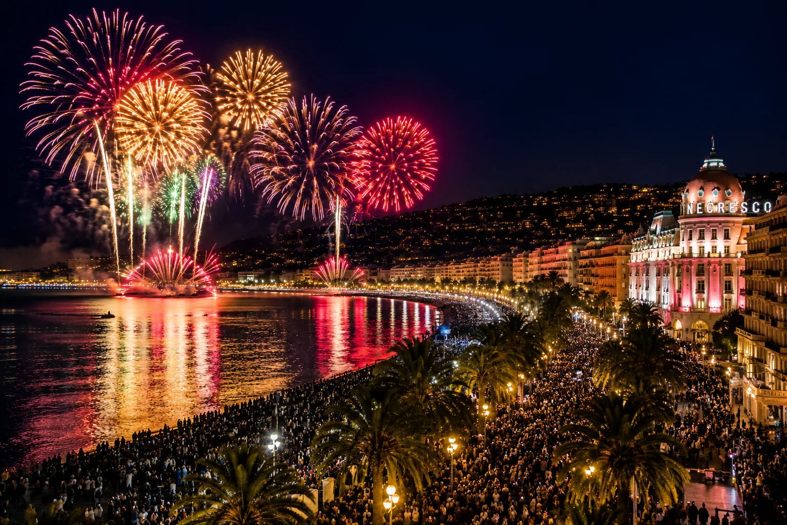 Project illustration for New Year's Eve on the Riviera