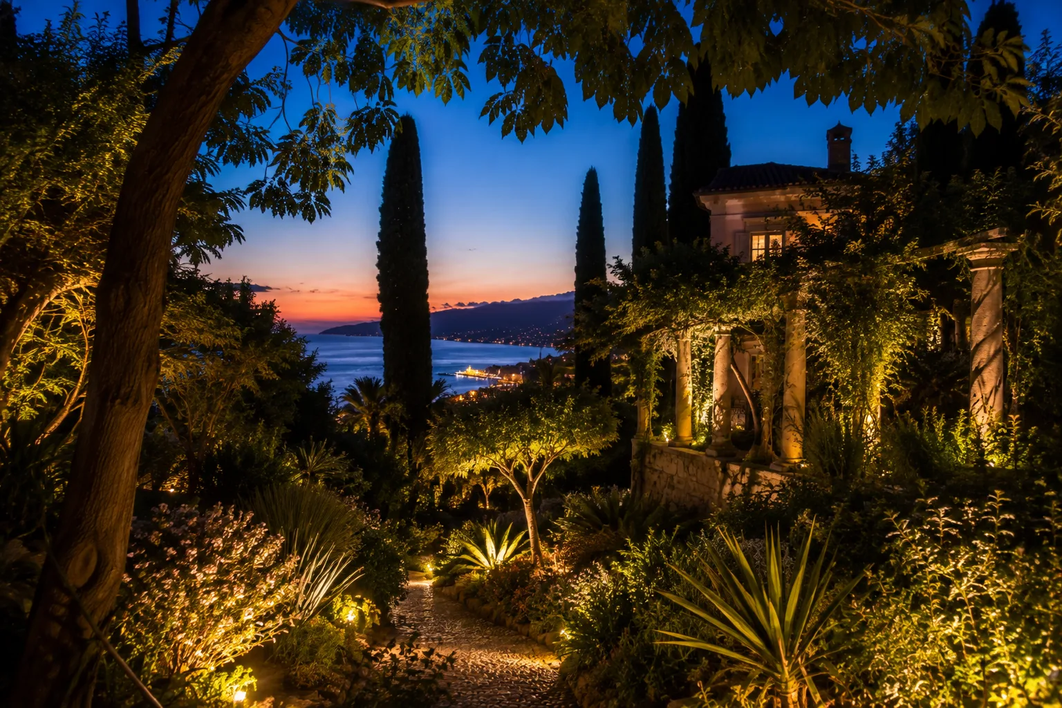 Illustration de projet pour Villa Maria Serena night garden visits