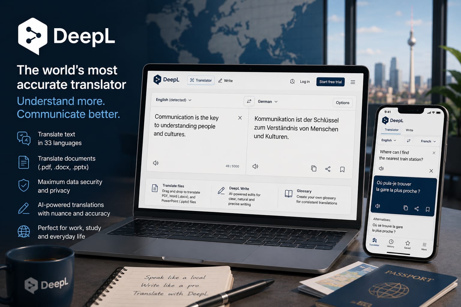 DeepL app card illustration