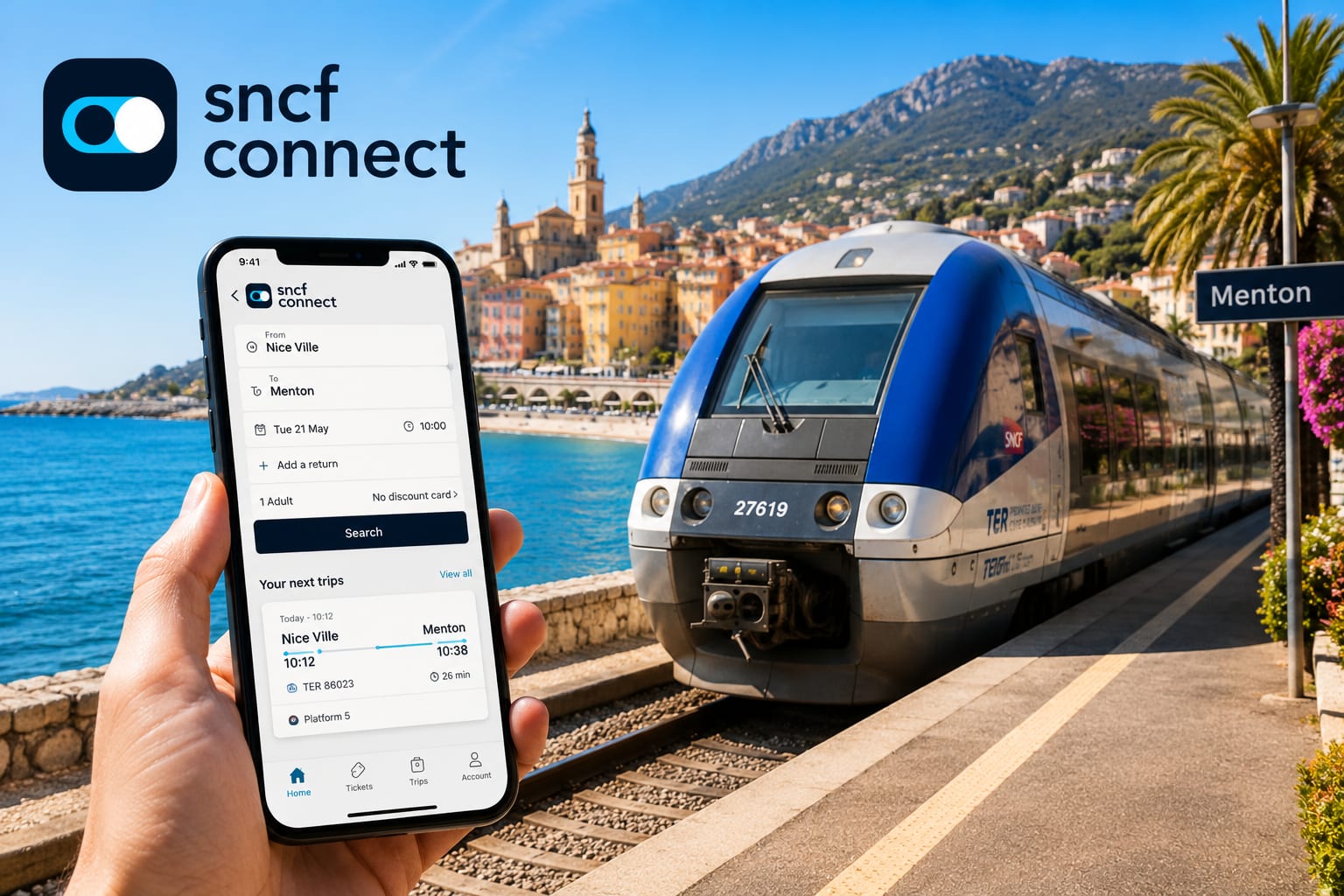 SNCF Connect app card illustration