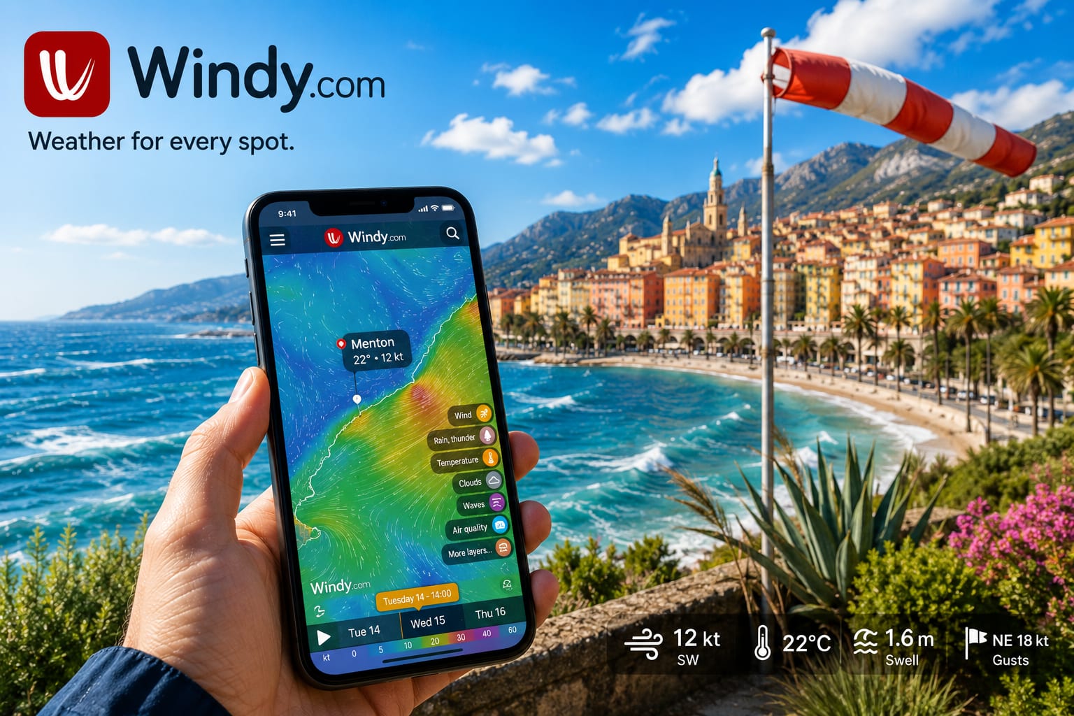Windy app card illustration