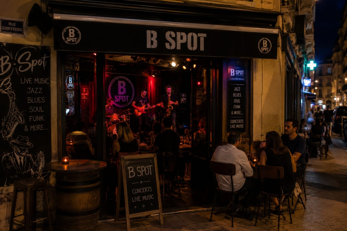 Illustration of B Spot live music venue in Nice