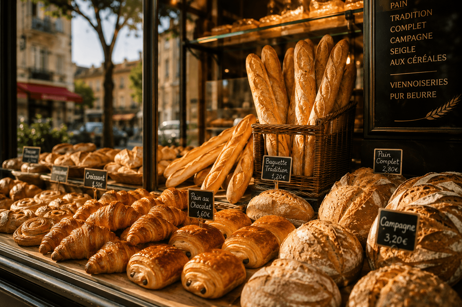 Illustration of a bakery route in Menton