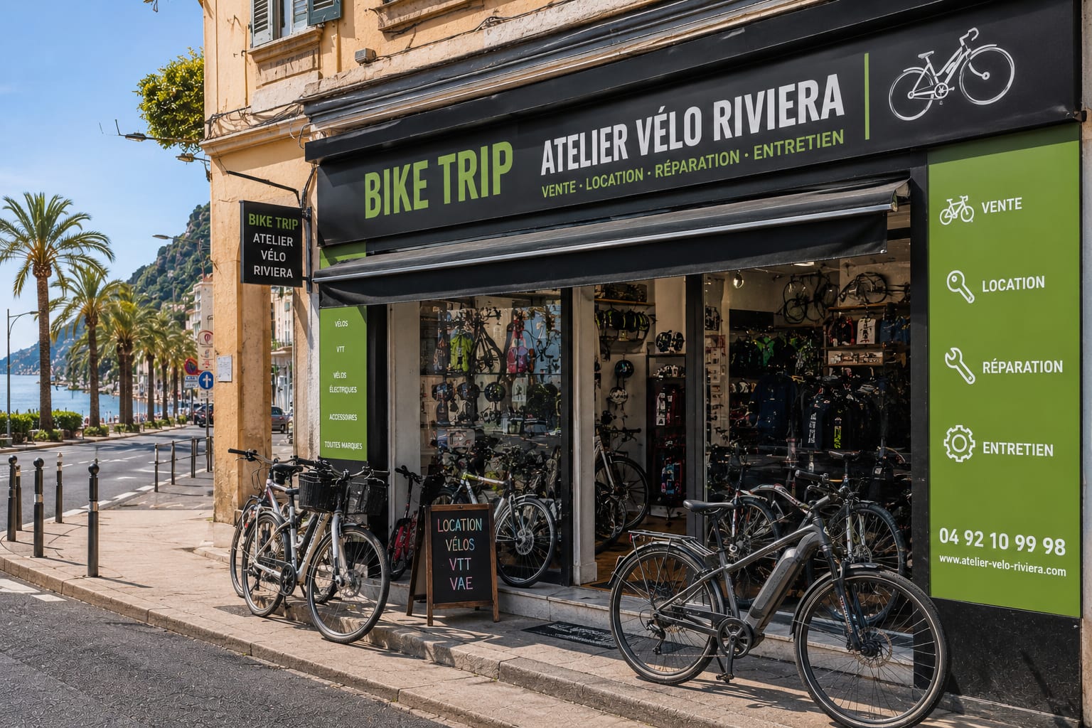 Illustration of Bike Trip / Atelier Vélo Riviera