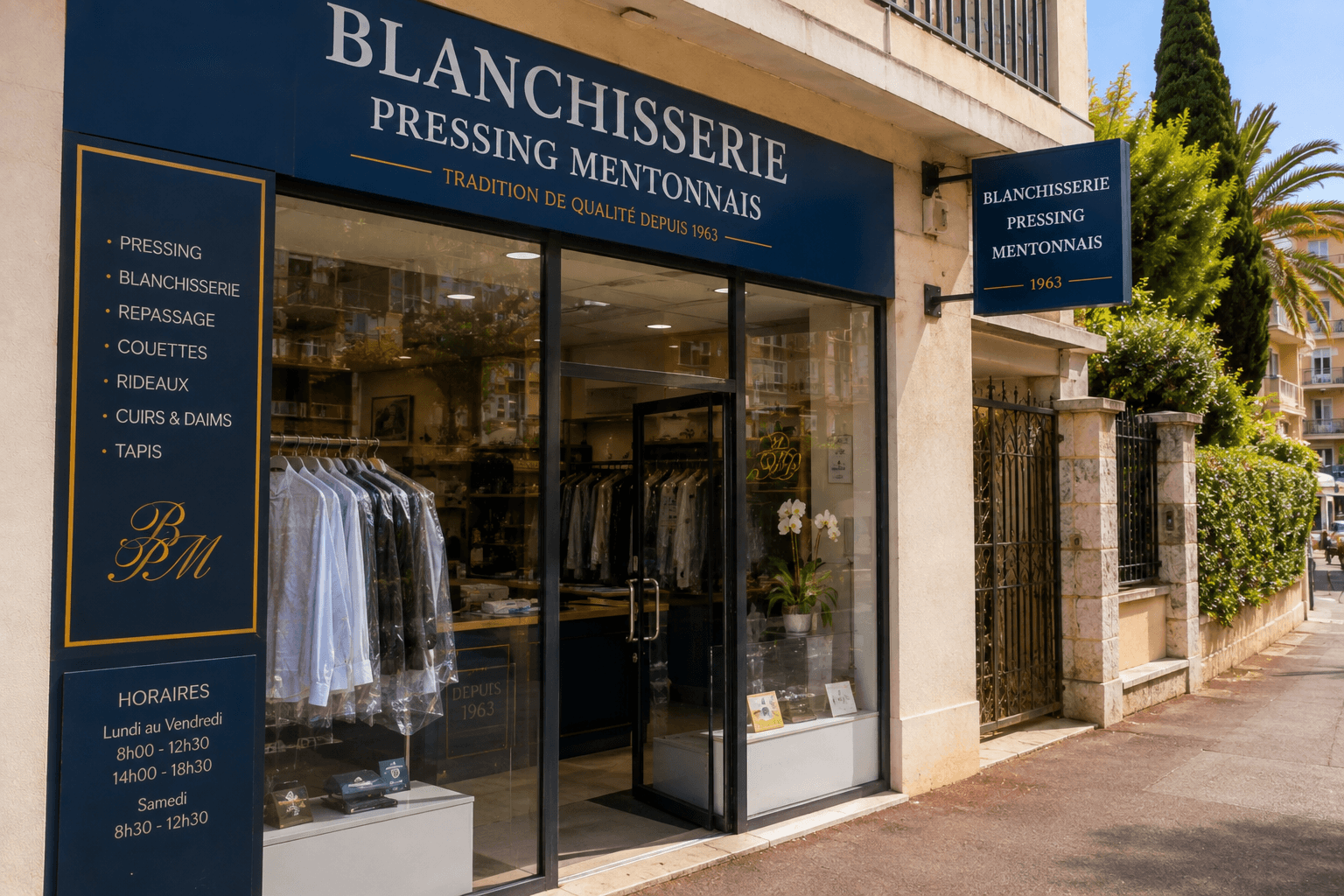 Ілюстрація Blanchisserie Pressing Mentonnais