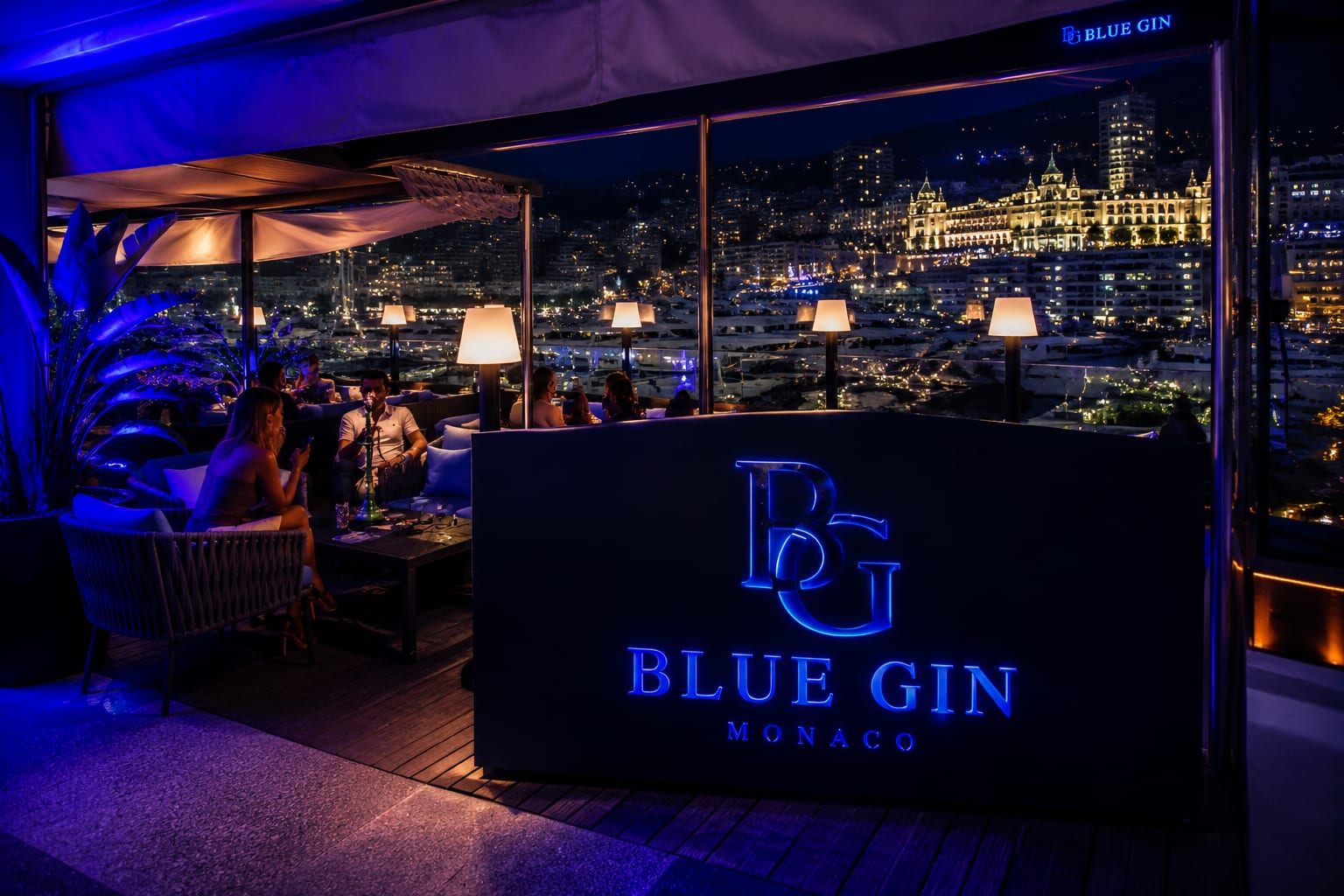 Illustration of Blue Gin in Monaco