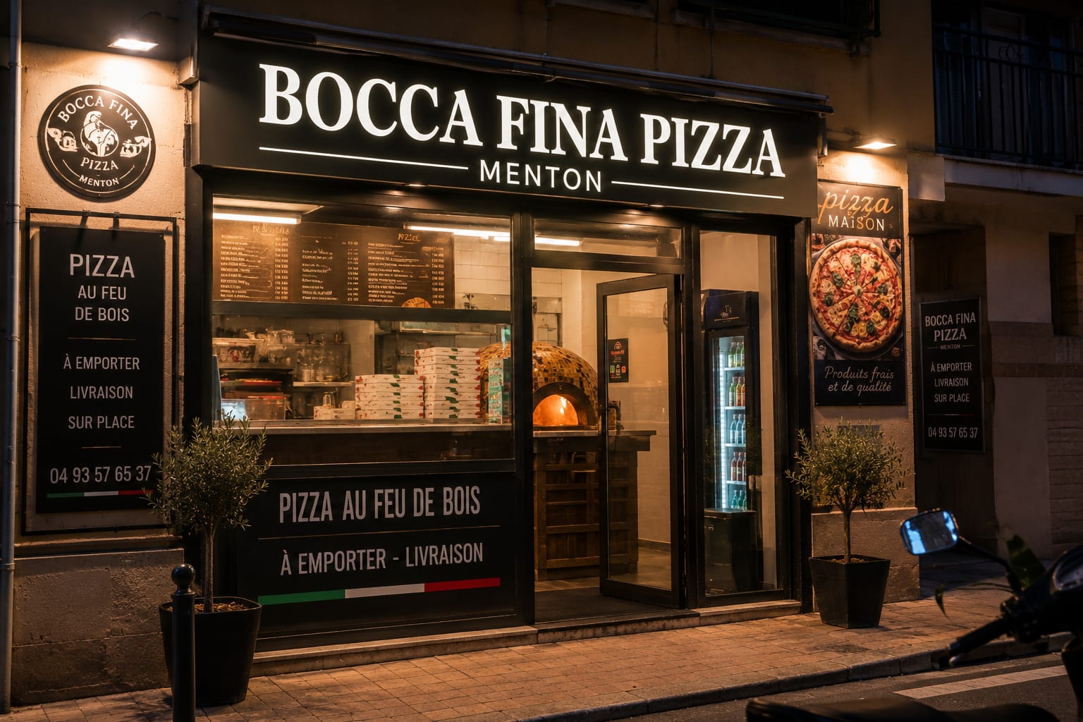 Illustration of Bocca Fina Pizza in Menton