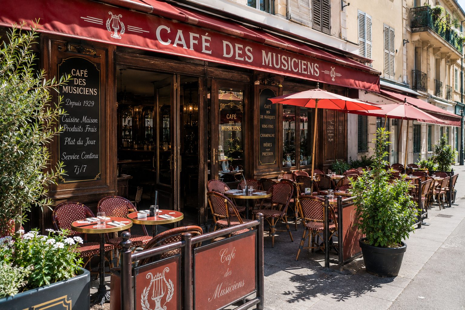 Illustration of Café des Musiciens in Nice