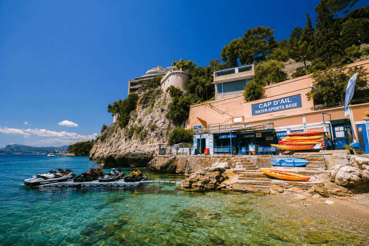 Illustration of Cap-d'Ail water-sports base