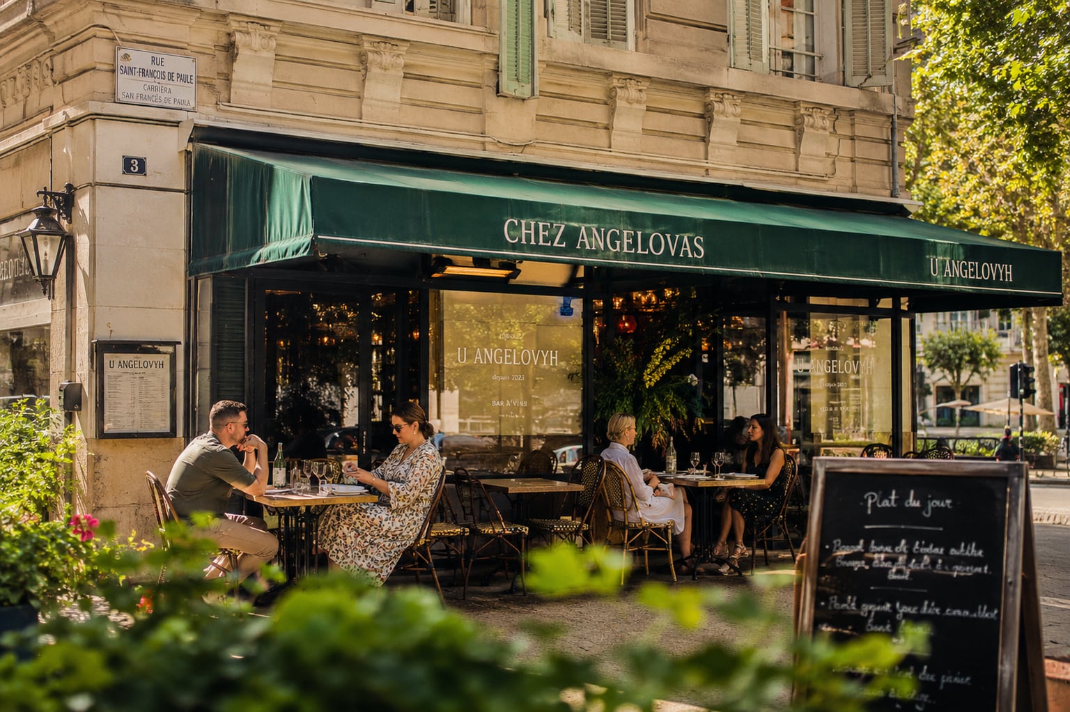 Illustrazione per Chez Angelovas / U Angelovyh a Nizza