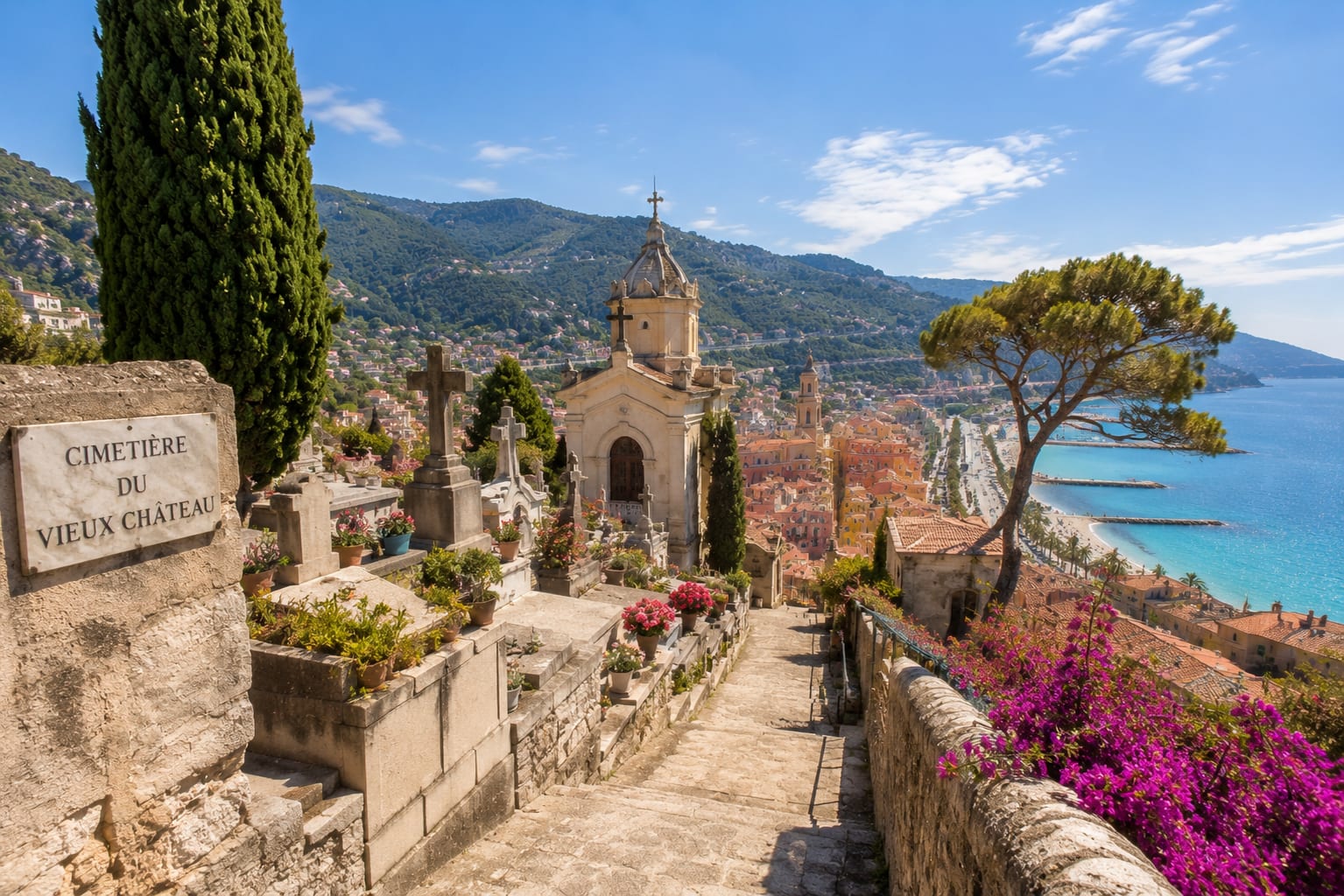 Illustration of Cimetière du Vieux Château in Menton
