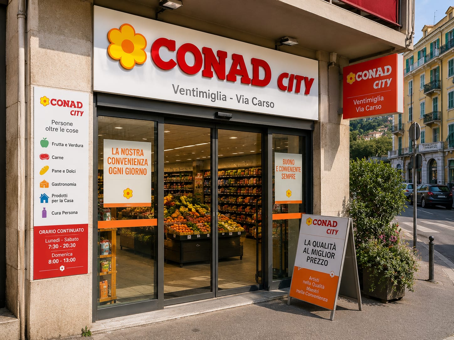 Illustration of Conad City Ventimiglia on Via Carso
