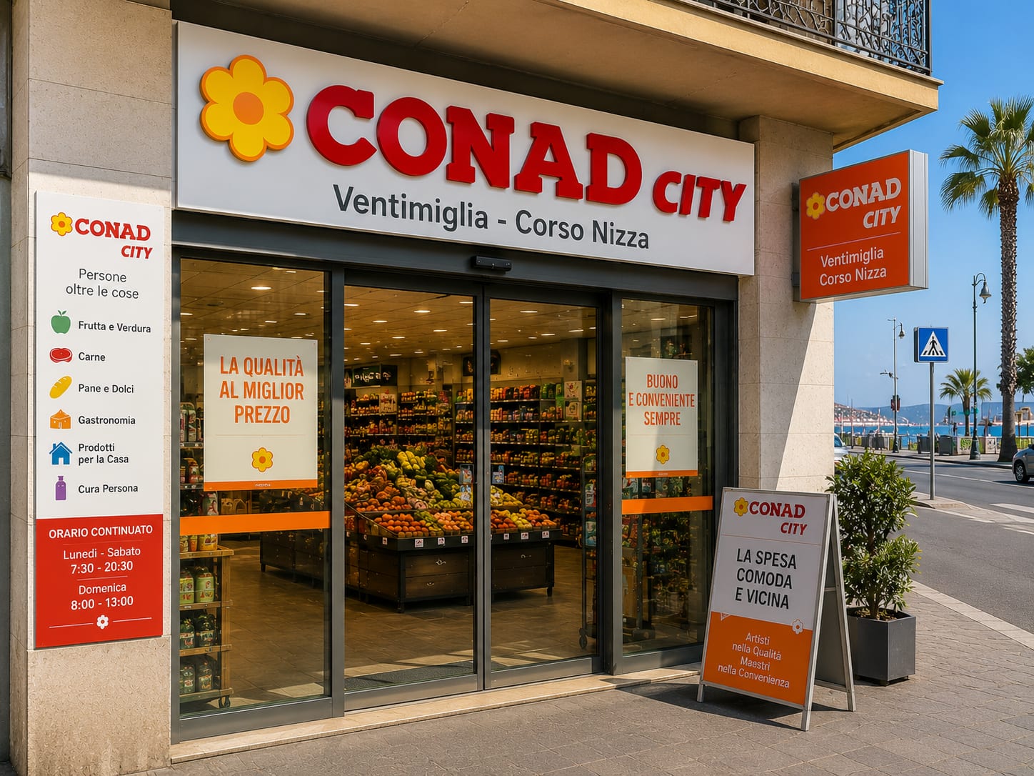 Illustration of Conad City Ventimiglia on Corso Nizza
