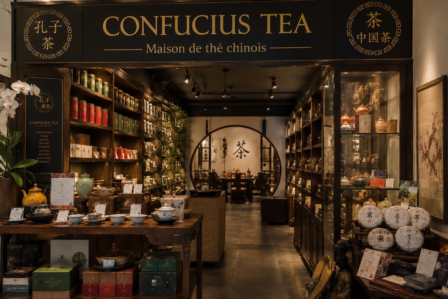 Illustration of Confucius Tea in Nice