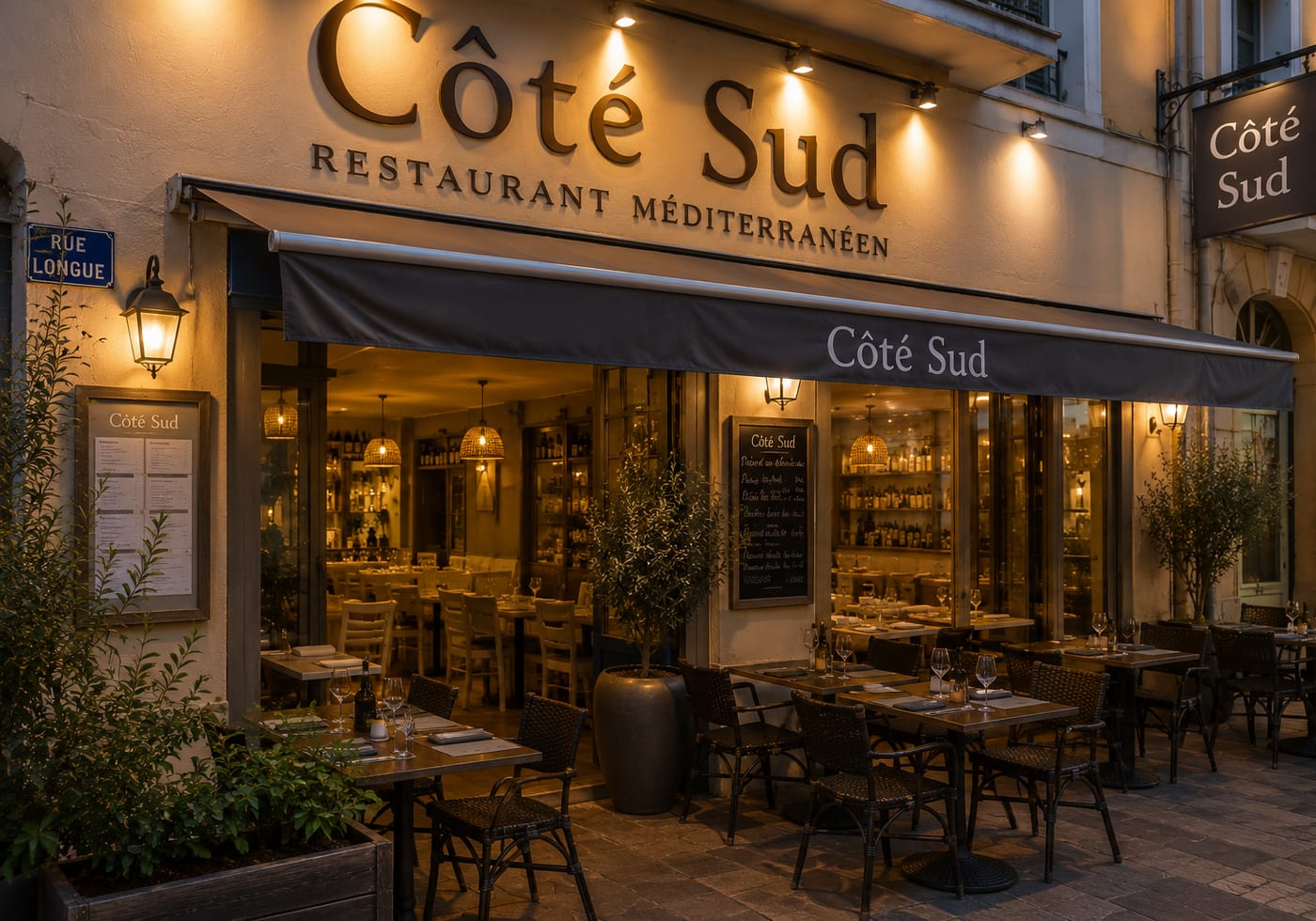 Illustration of Côté Sud restaurant in Menton
