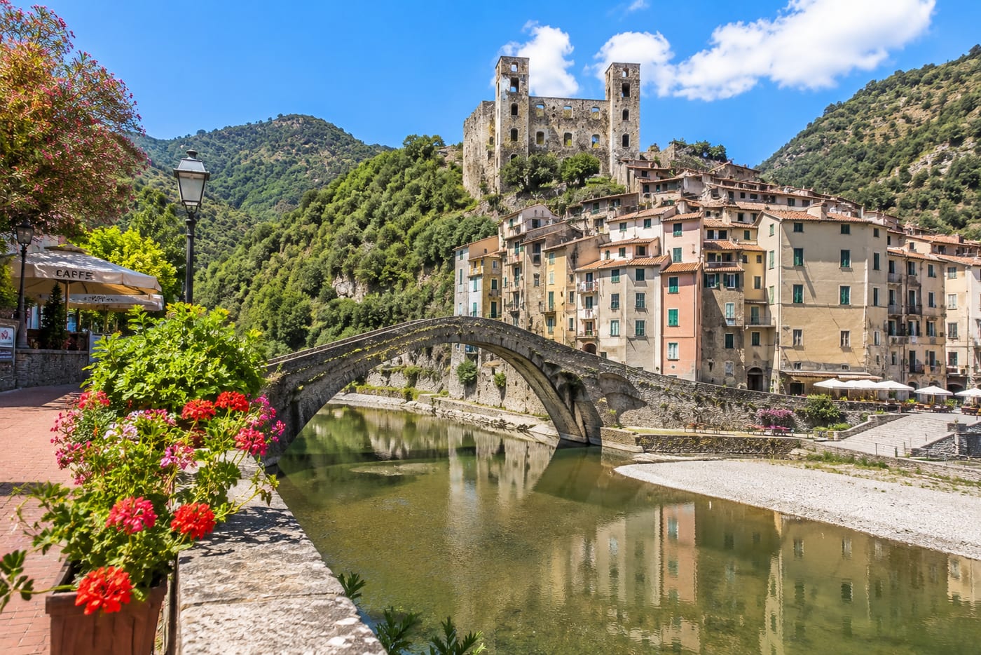Illustration of Dolceacqua in Liguria