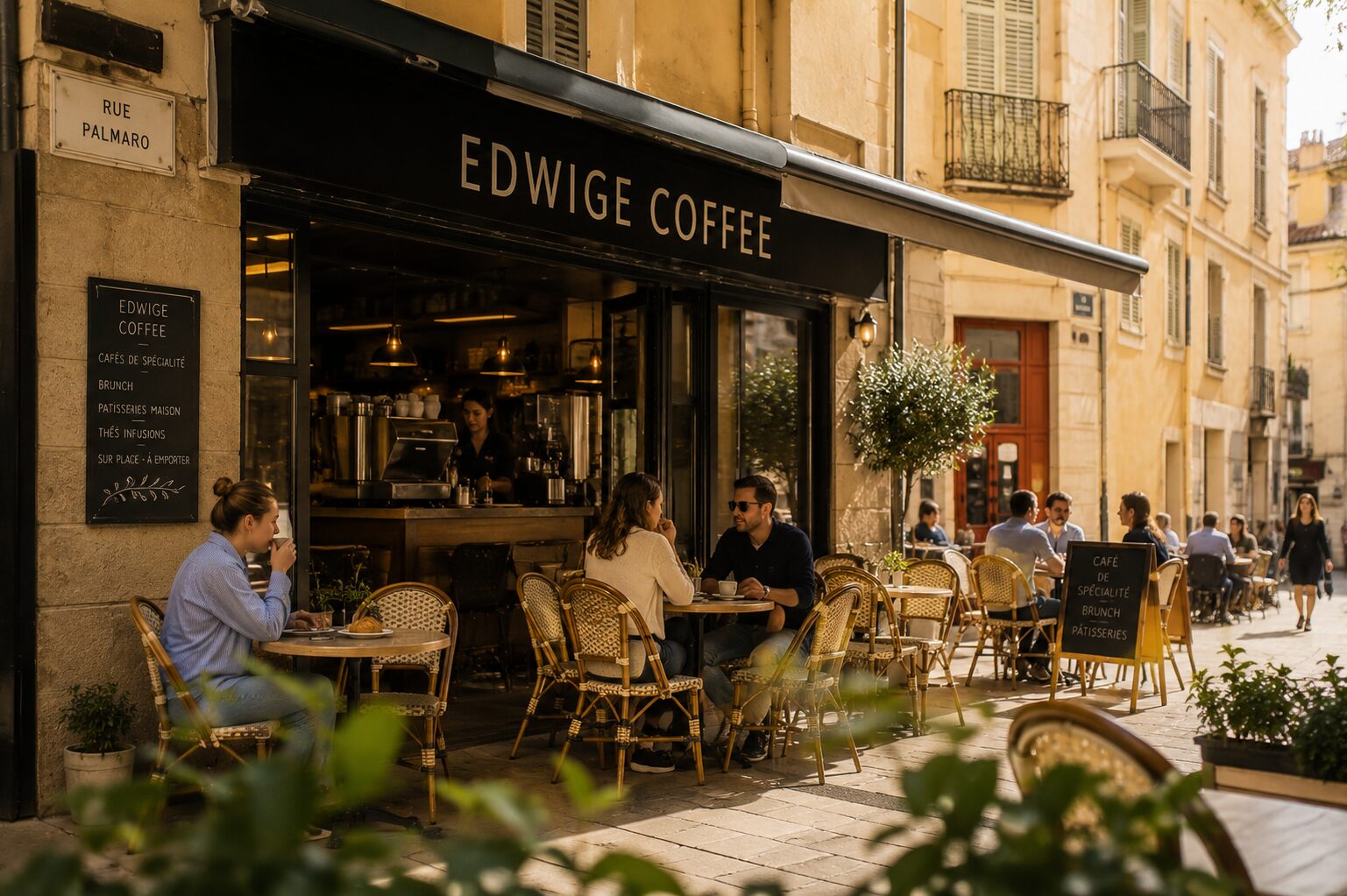 Illustration of Edwige Coffee in Menton