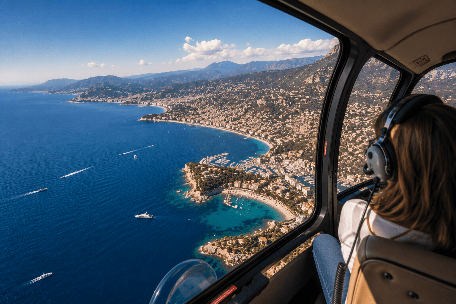 Illustration of French Riviera sightseeing flights