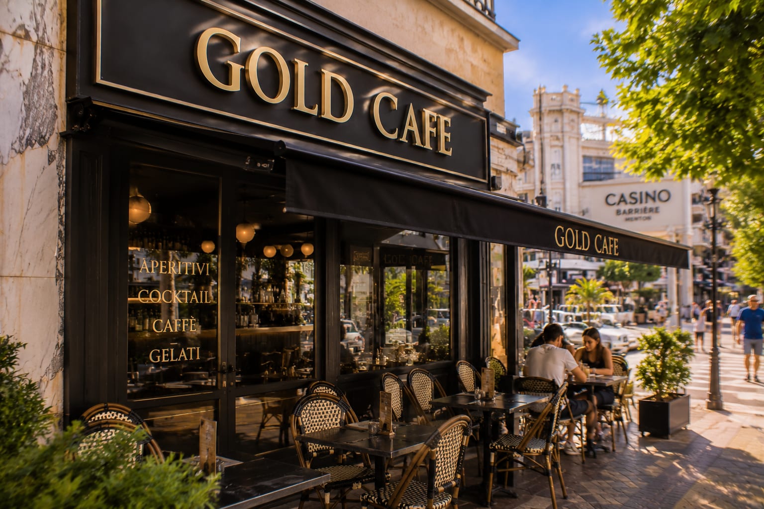 Illustration of Gold Cafe in Menton
