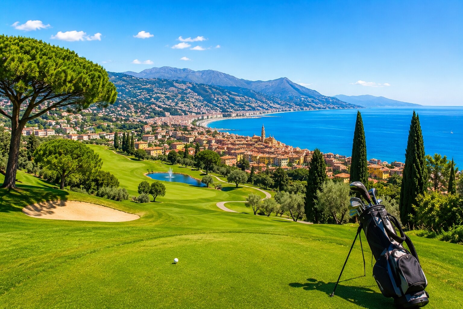 Golf near Menton and the Riviera hills