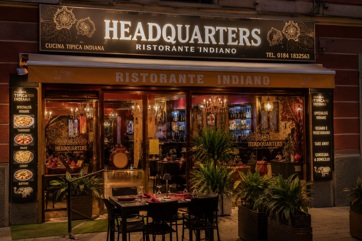 Illustration of Headquarters Ristorante Indiano in Ventimiglia