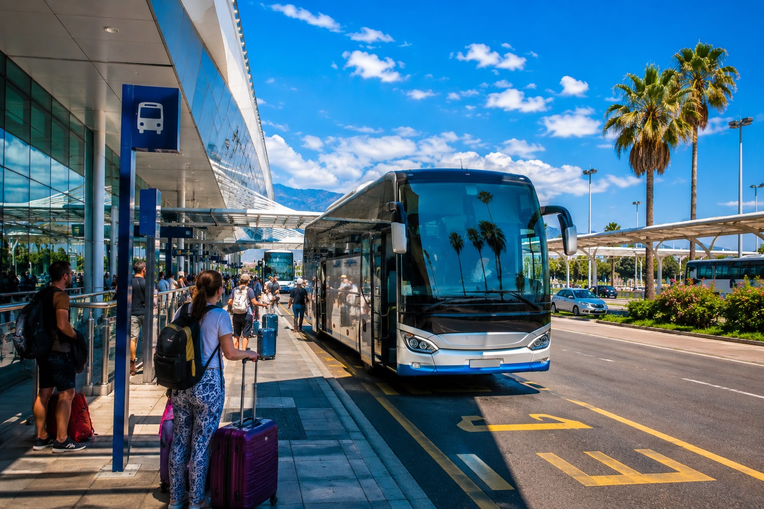 Illustration of travel from Nice Airport to Menton