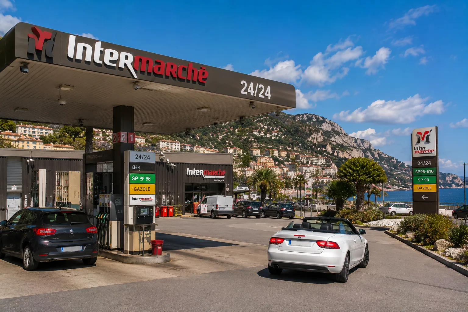 Illustration of the Intermarche Carei fuel station