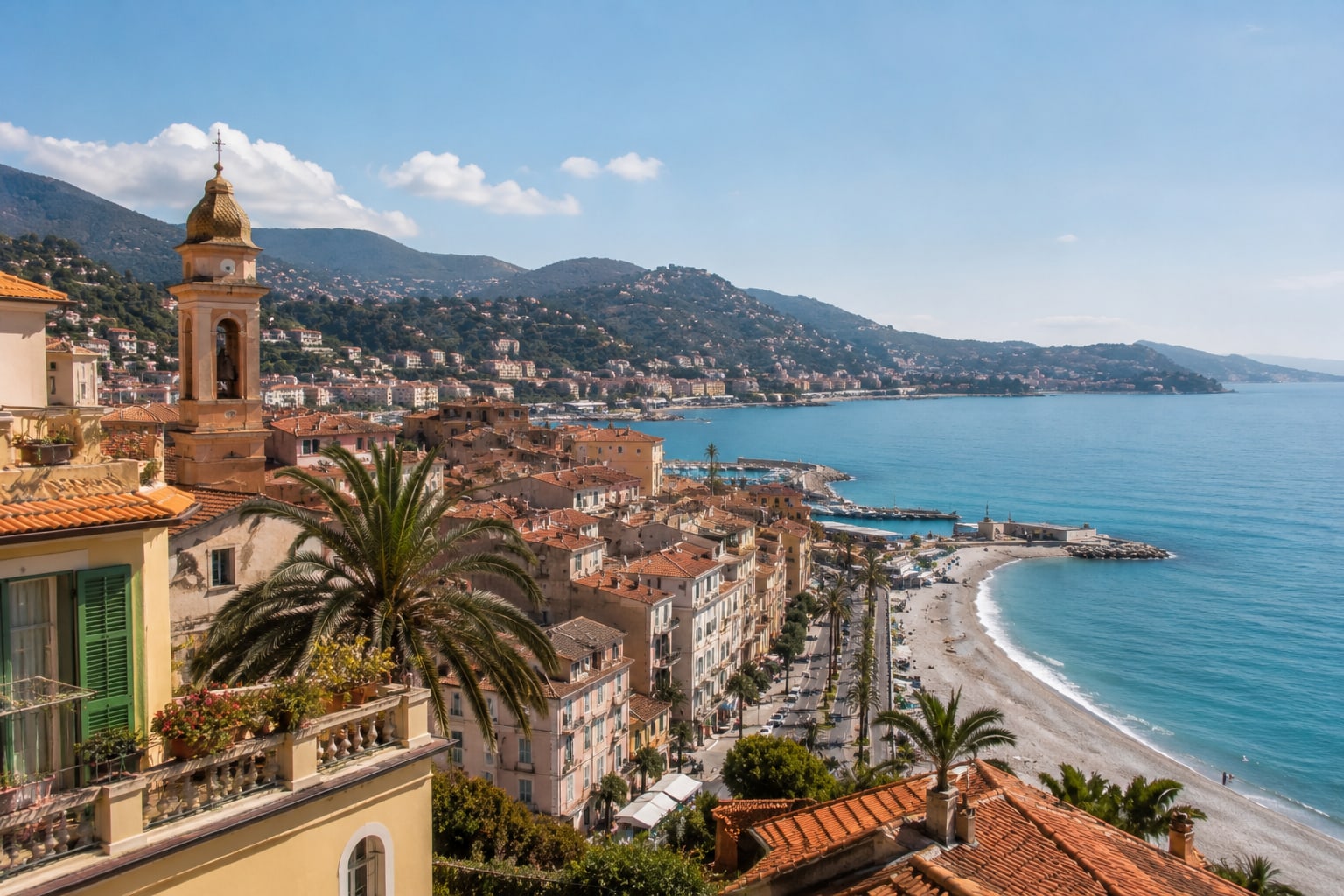 Illustration of Ventimiglia and Bordighera day trip from Menton