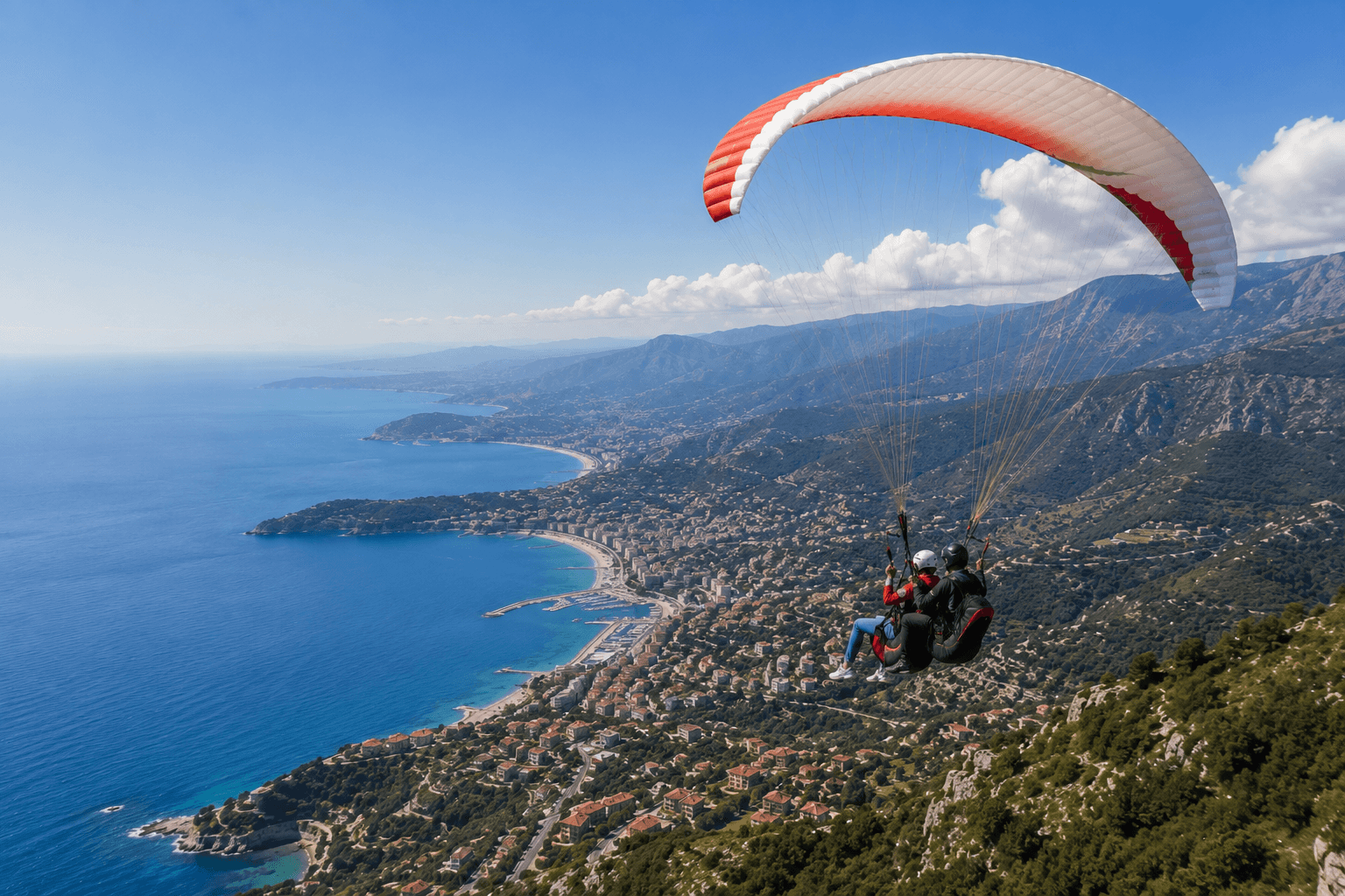Illustration of Italian Riviera paragliding clubs