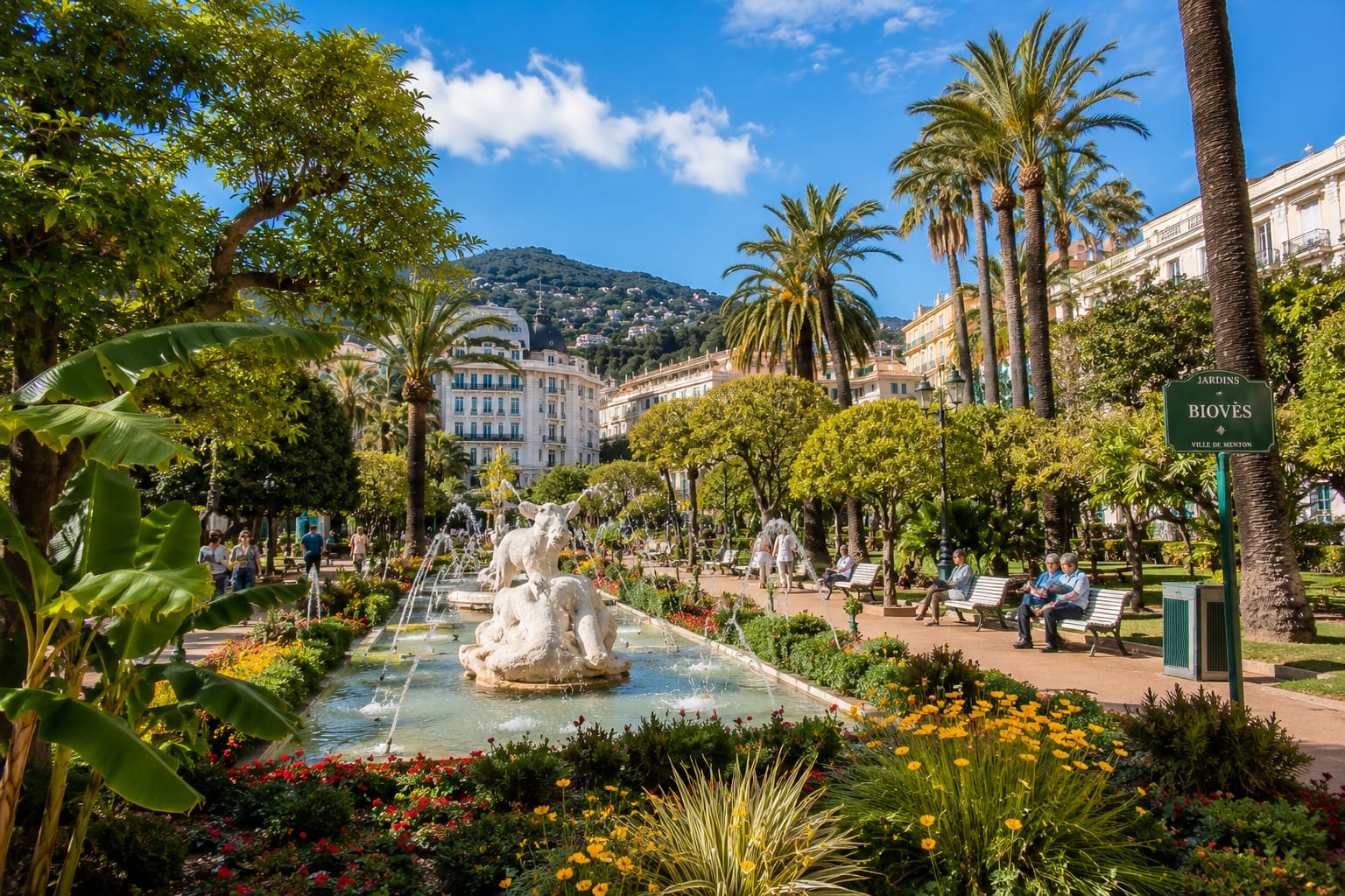 Illustration of Jardins Biovès in Menton