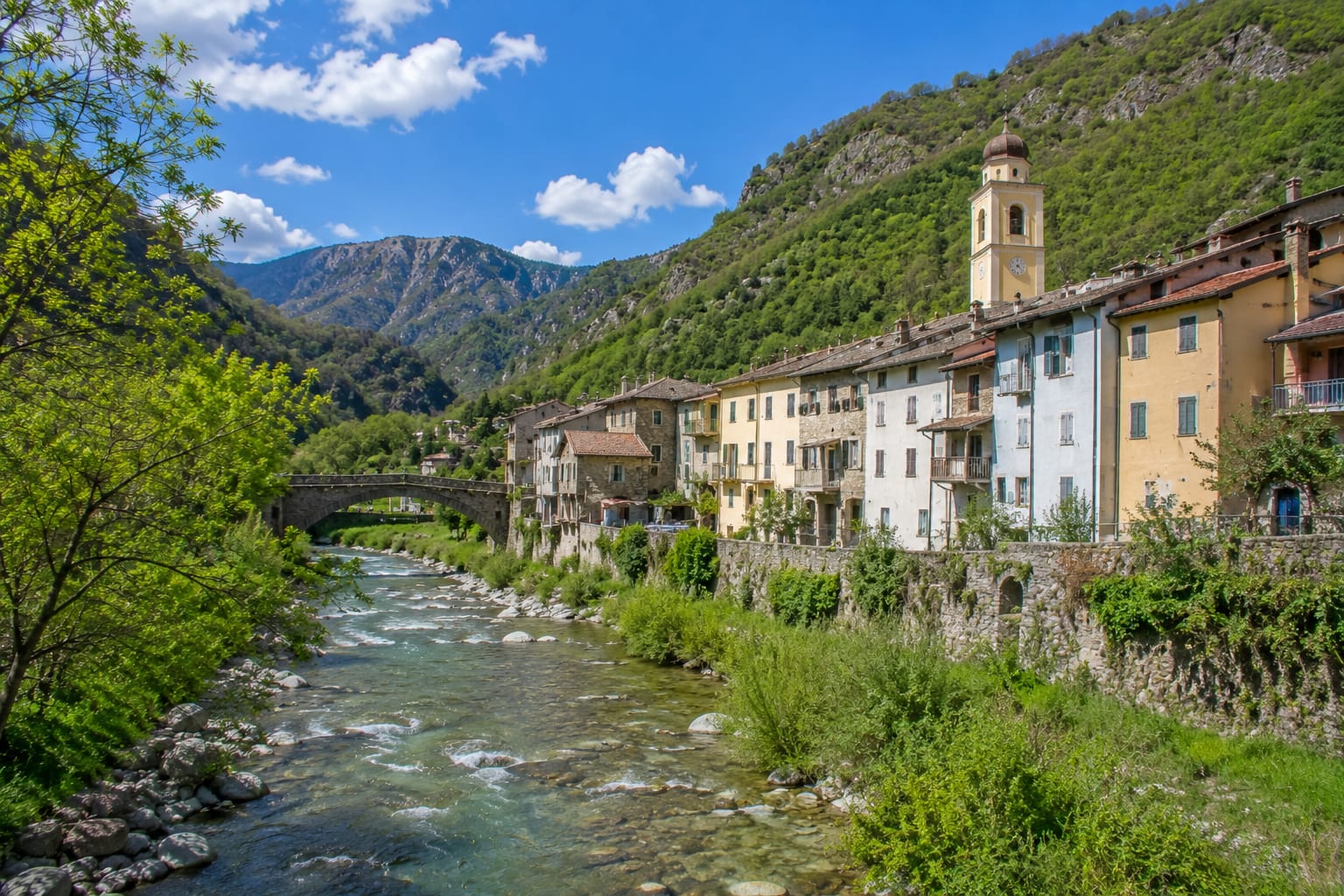 Illustration of La Brigue in the Roya Valley