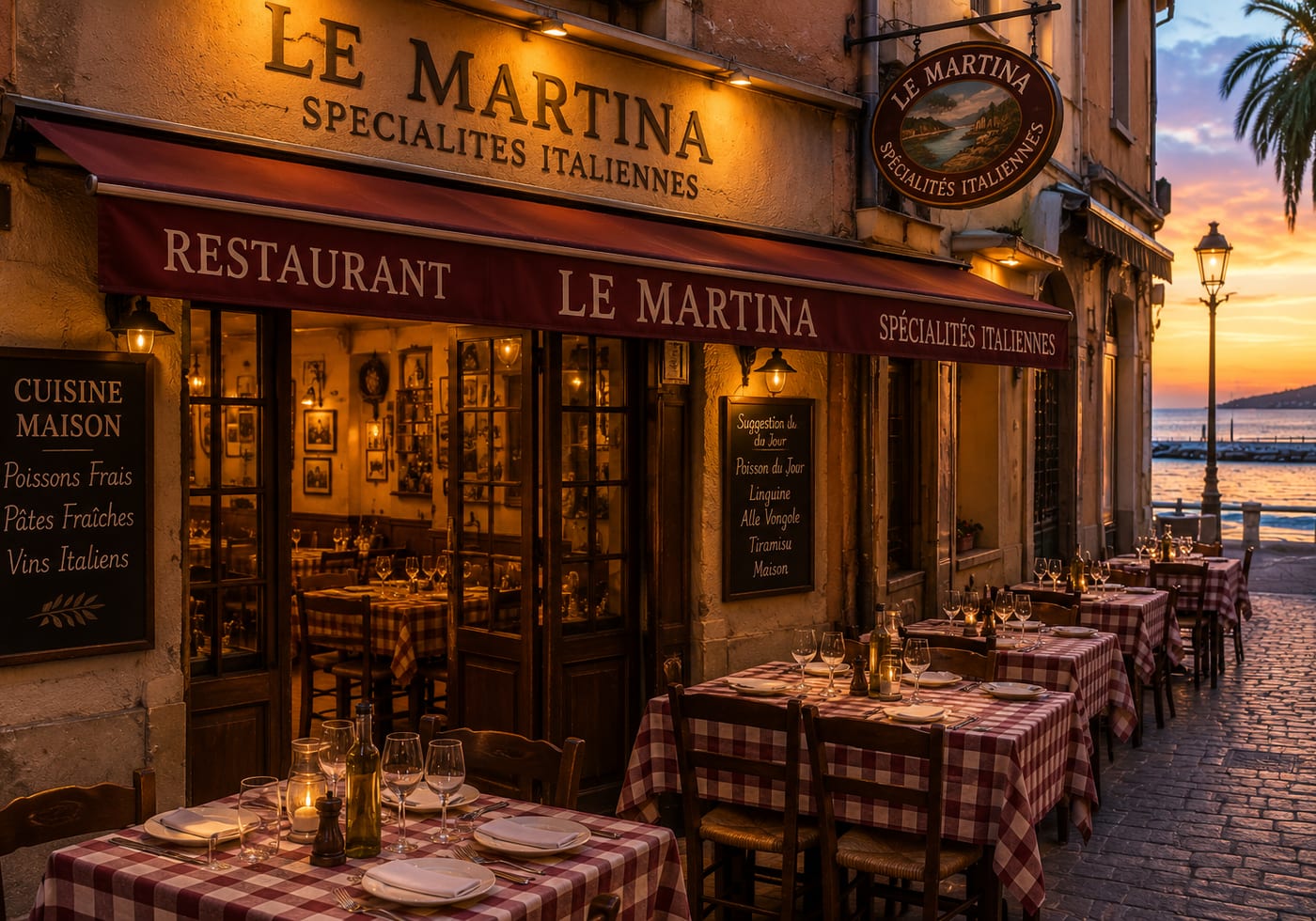 Illustration of Le Martina restaurant in Menton