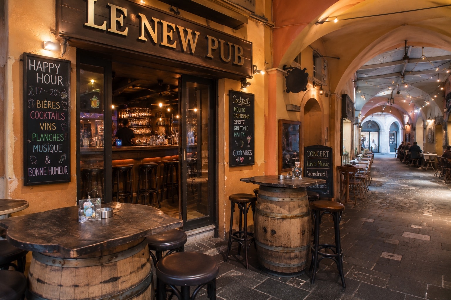 Illustration of Le New Pub in Menton