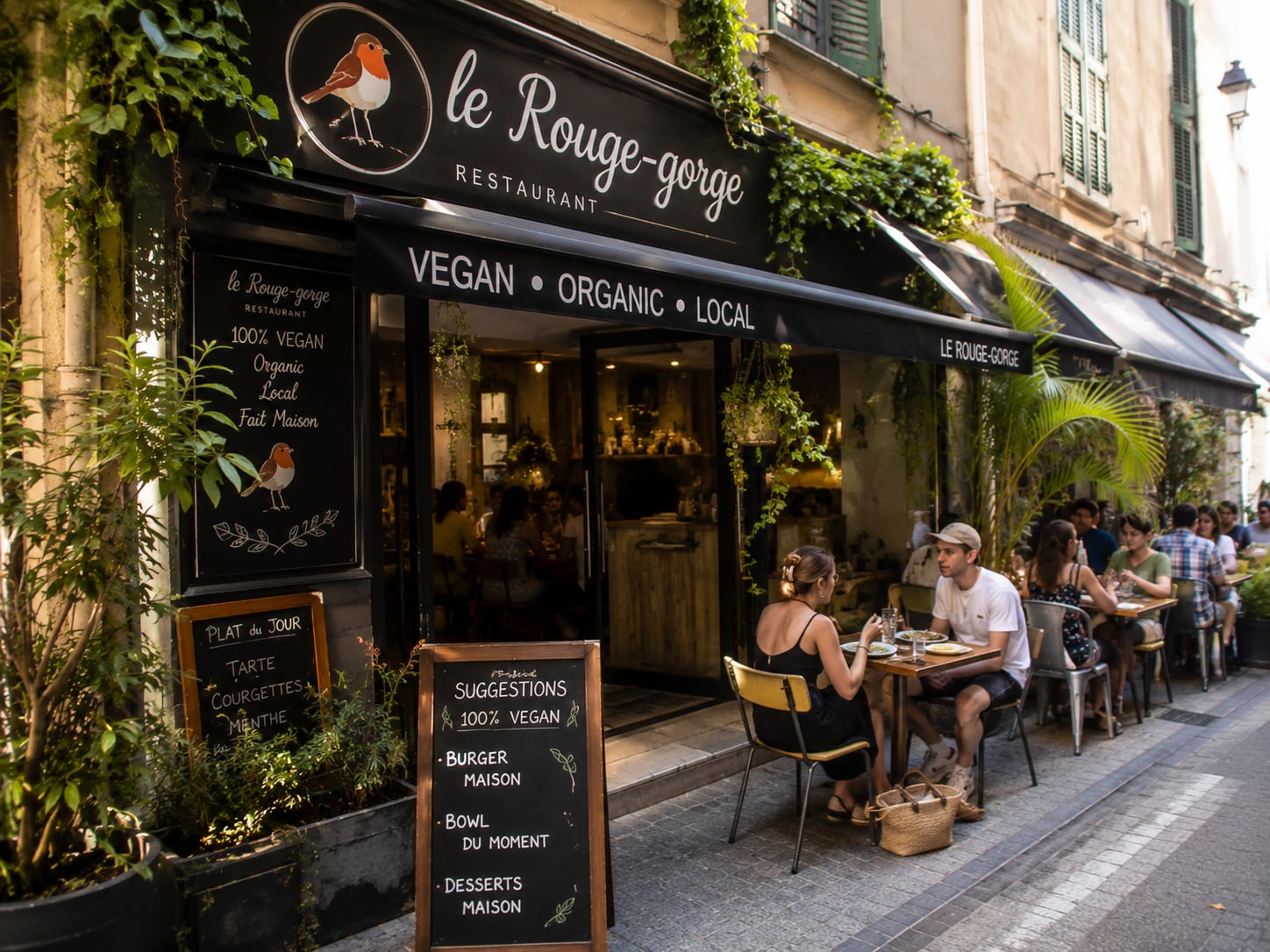 Illustration of Le Rouge-gorge Restaurant in Menton
