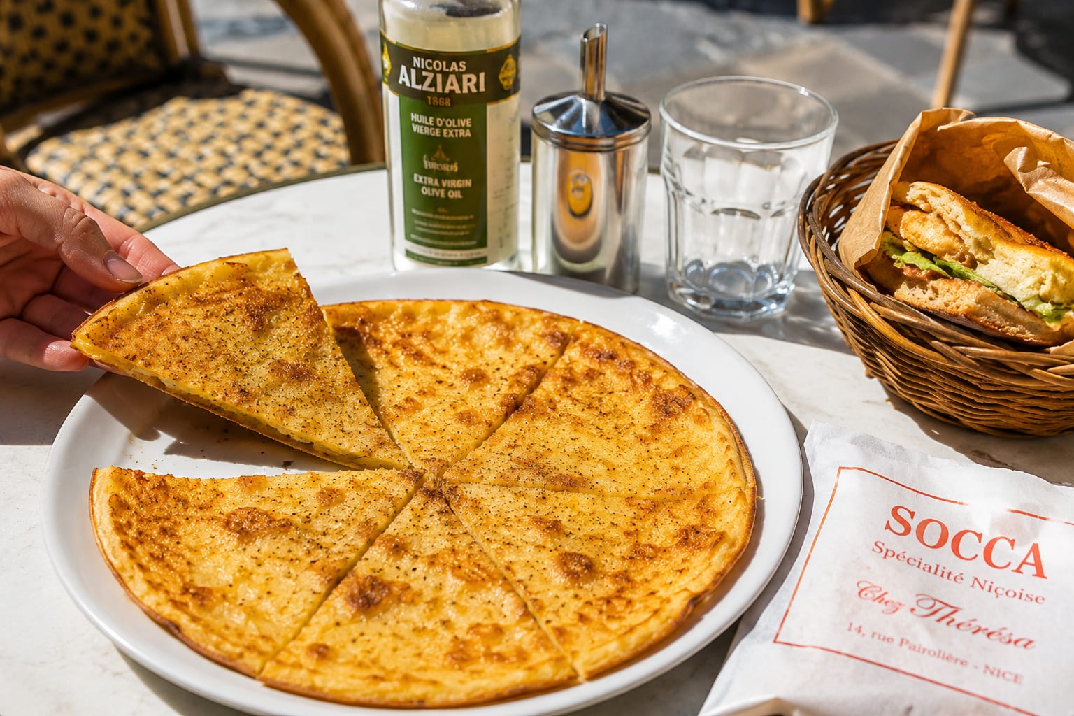Hot socca and simple Riviera street food