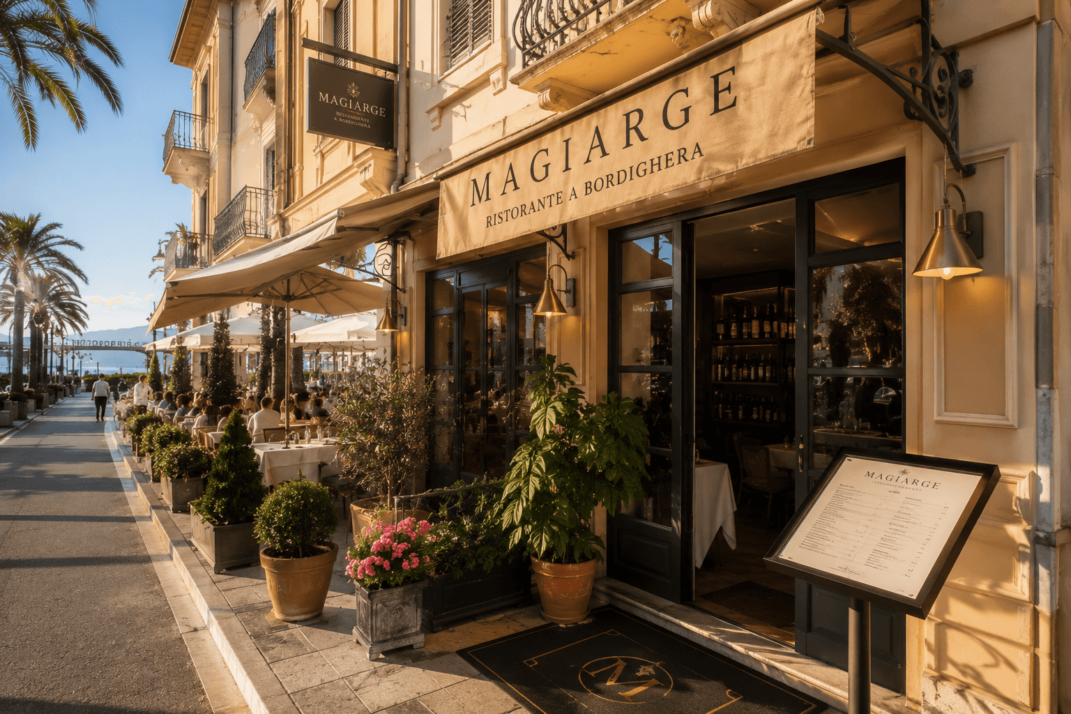 Bordighera market by the coast