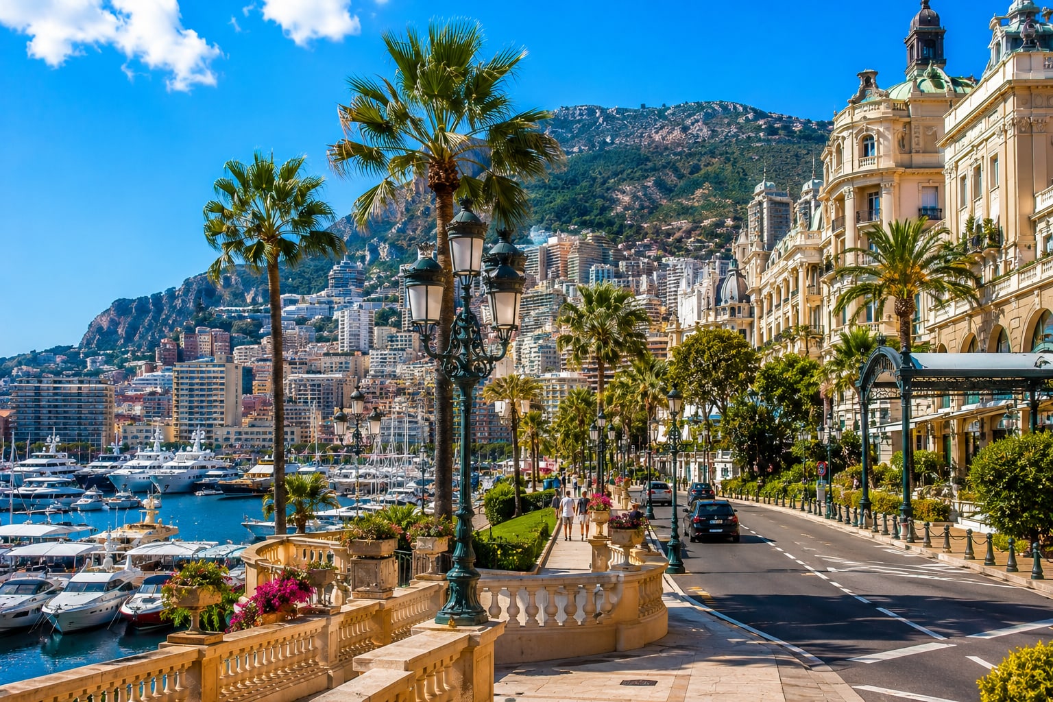 Illustration of a three-day Menton, Monaco and Italian Riviera itinerary