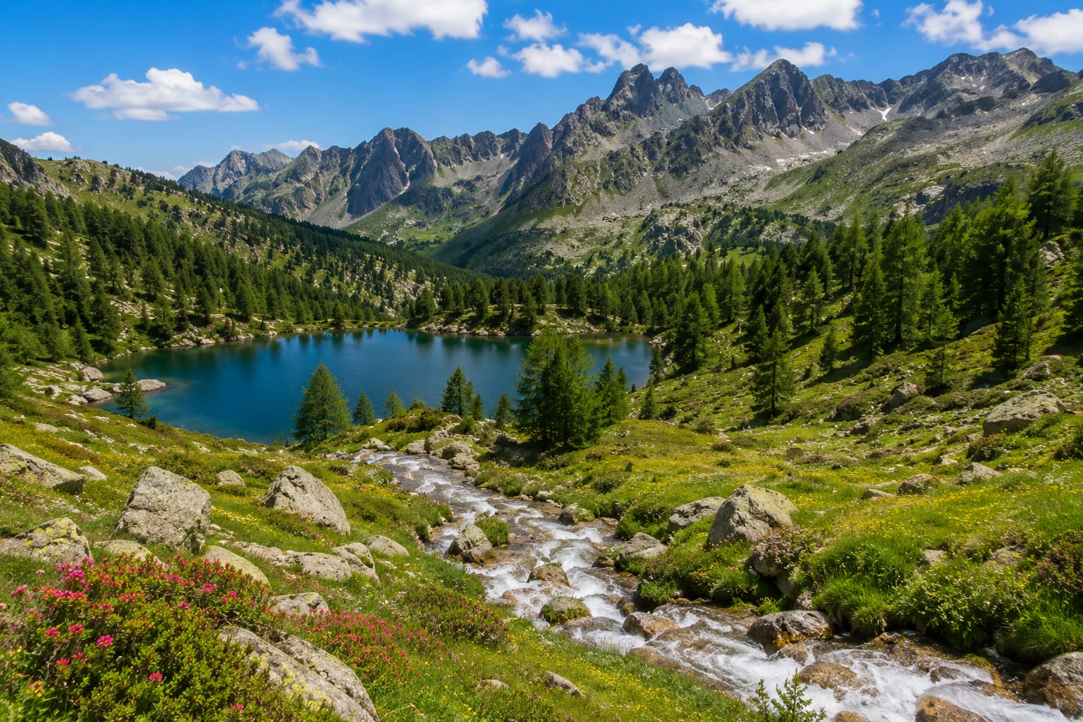 Illustration of Mercantour National Park
