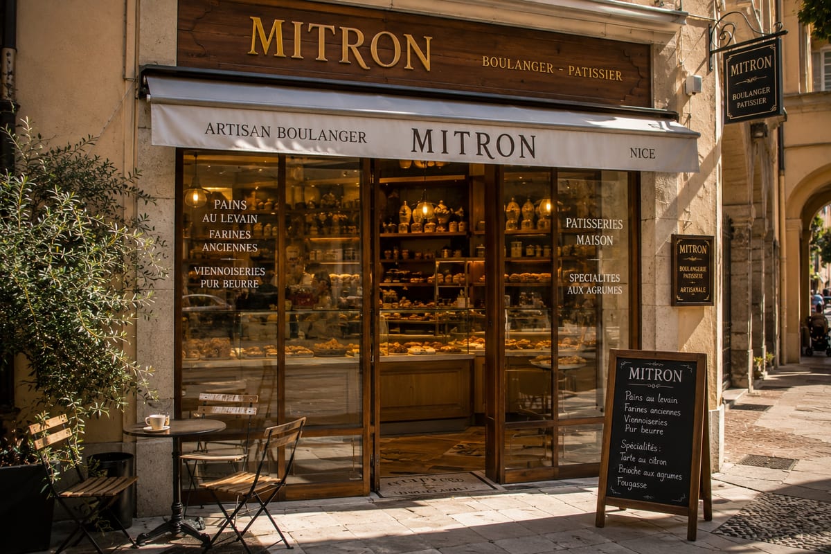 Illustration of Mitron Bakery in Menton