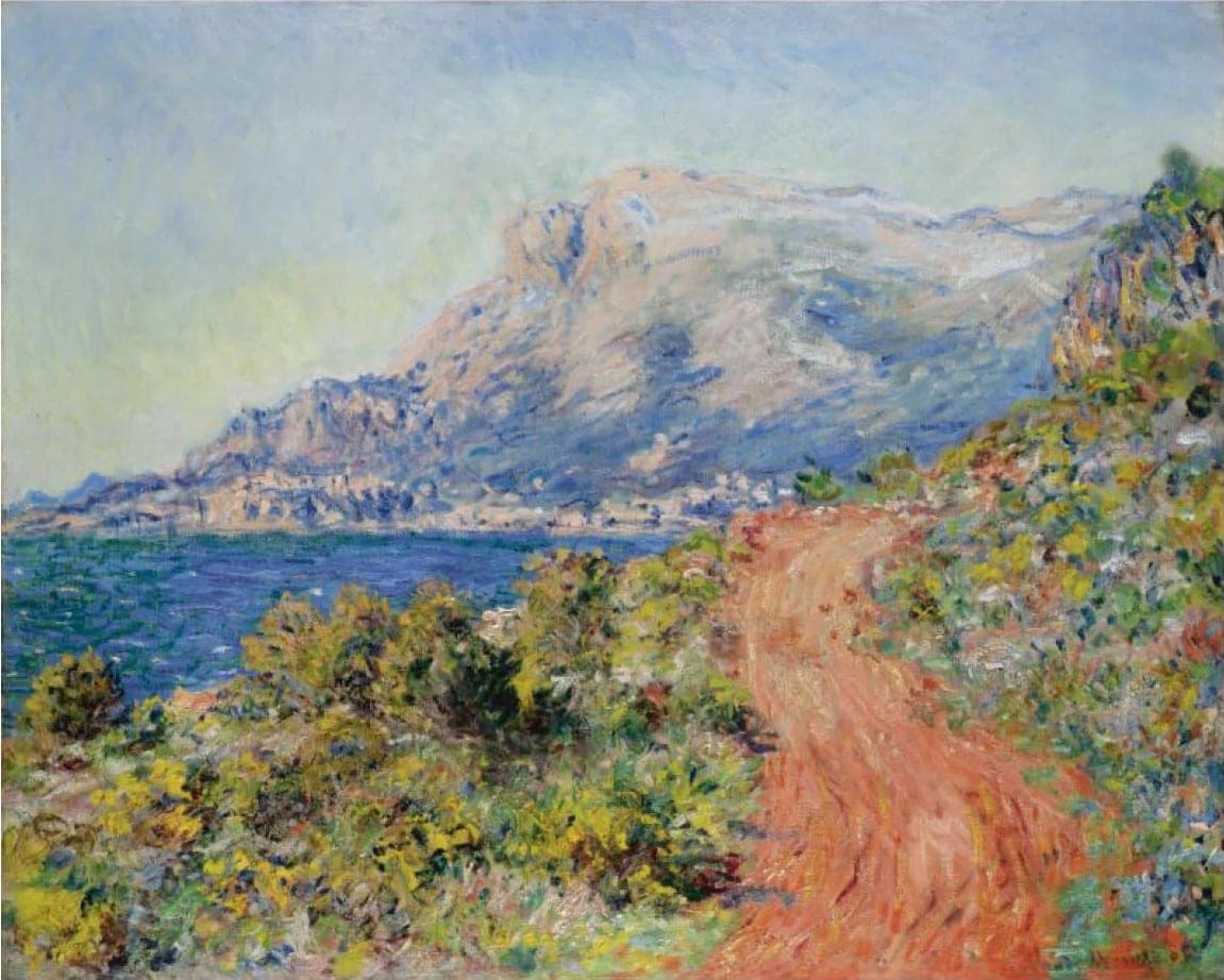 La route rouge pres de Menton