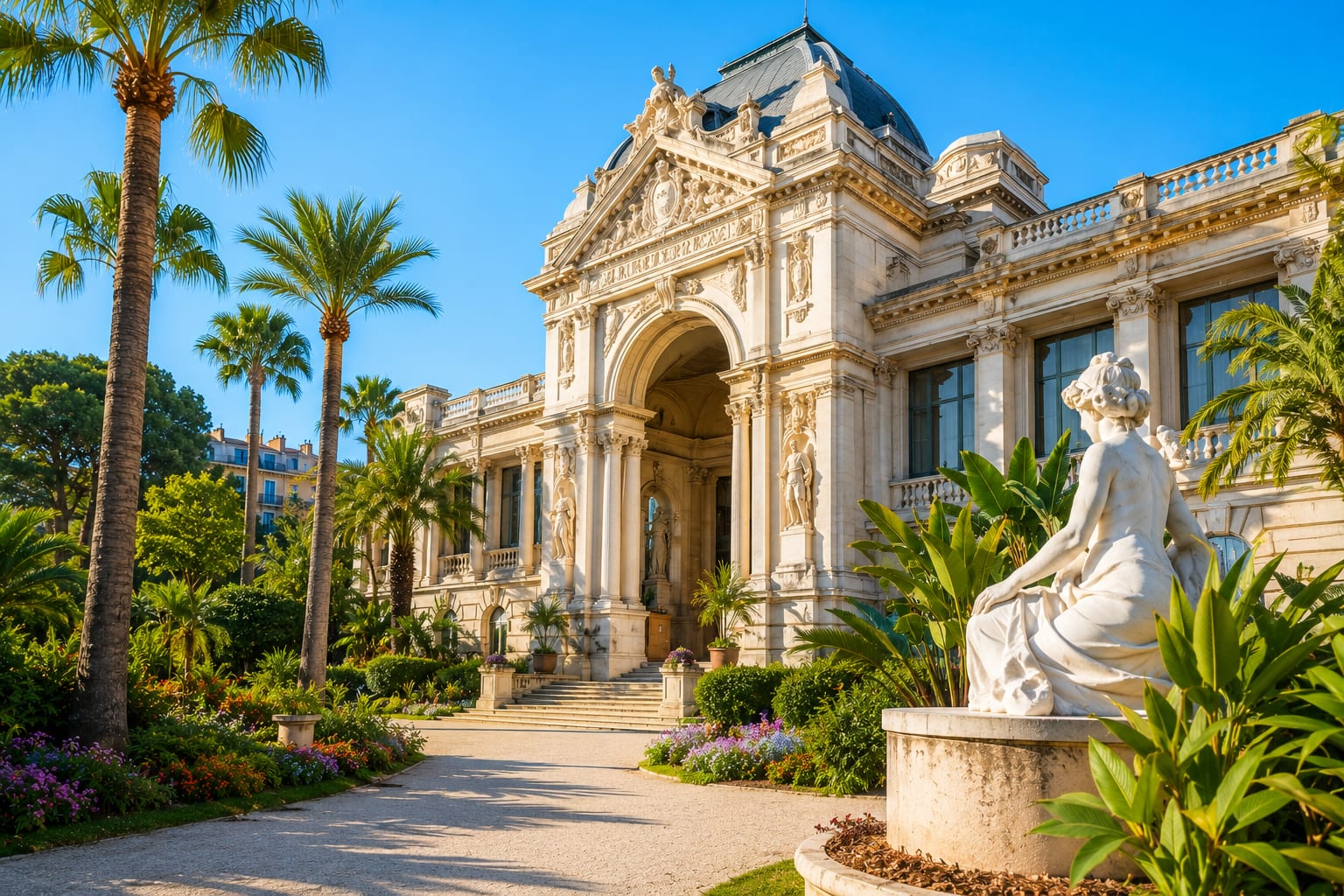Illustration of museums in Menton, Nice and Monaco