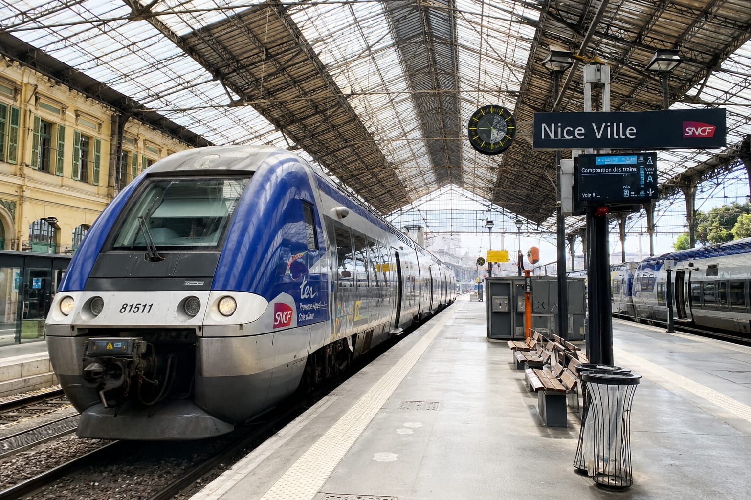 Nice by train from Menton