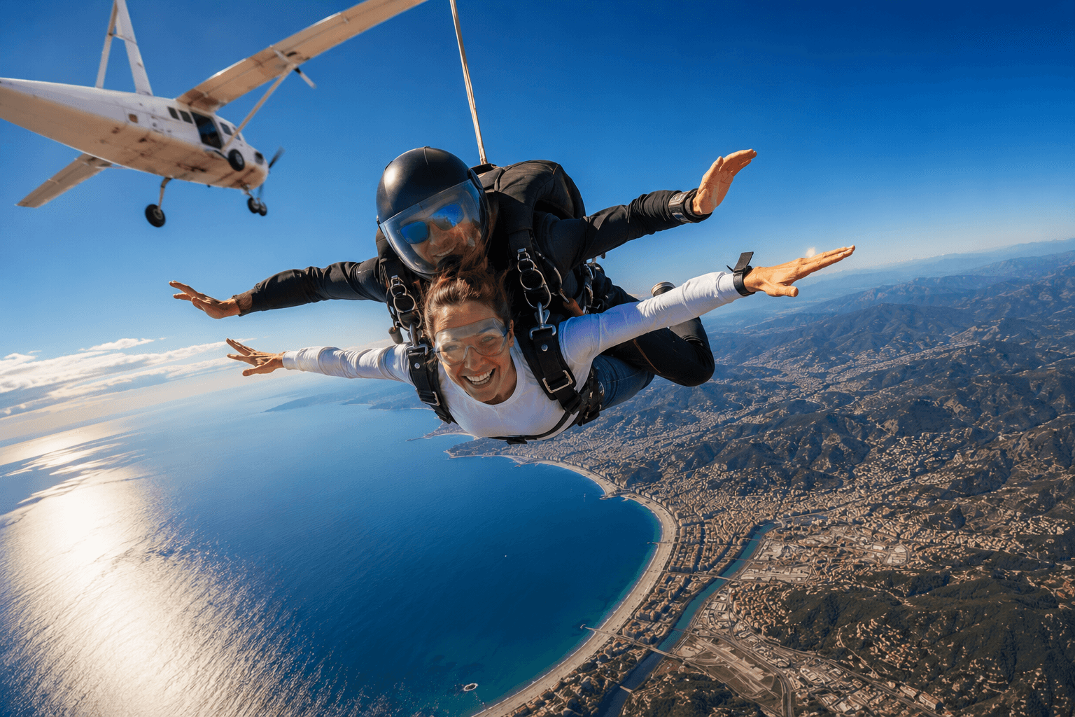 Illustration of Nice region skydiving