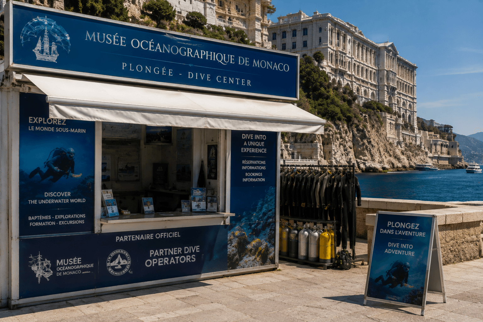 Illustration of Oceanographic Museum partner dive operators