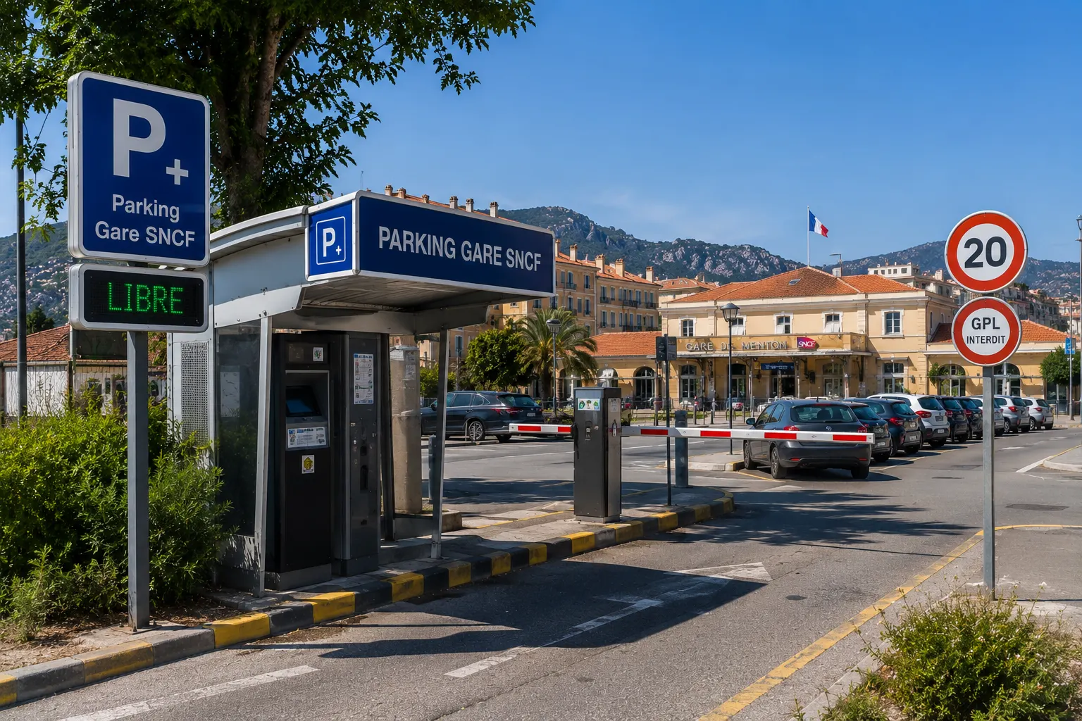 Illustration of Parking Gare SNCF in Menton