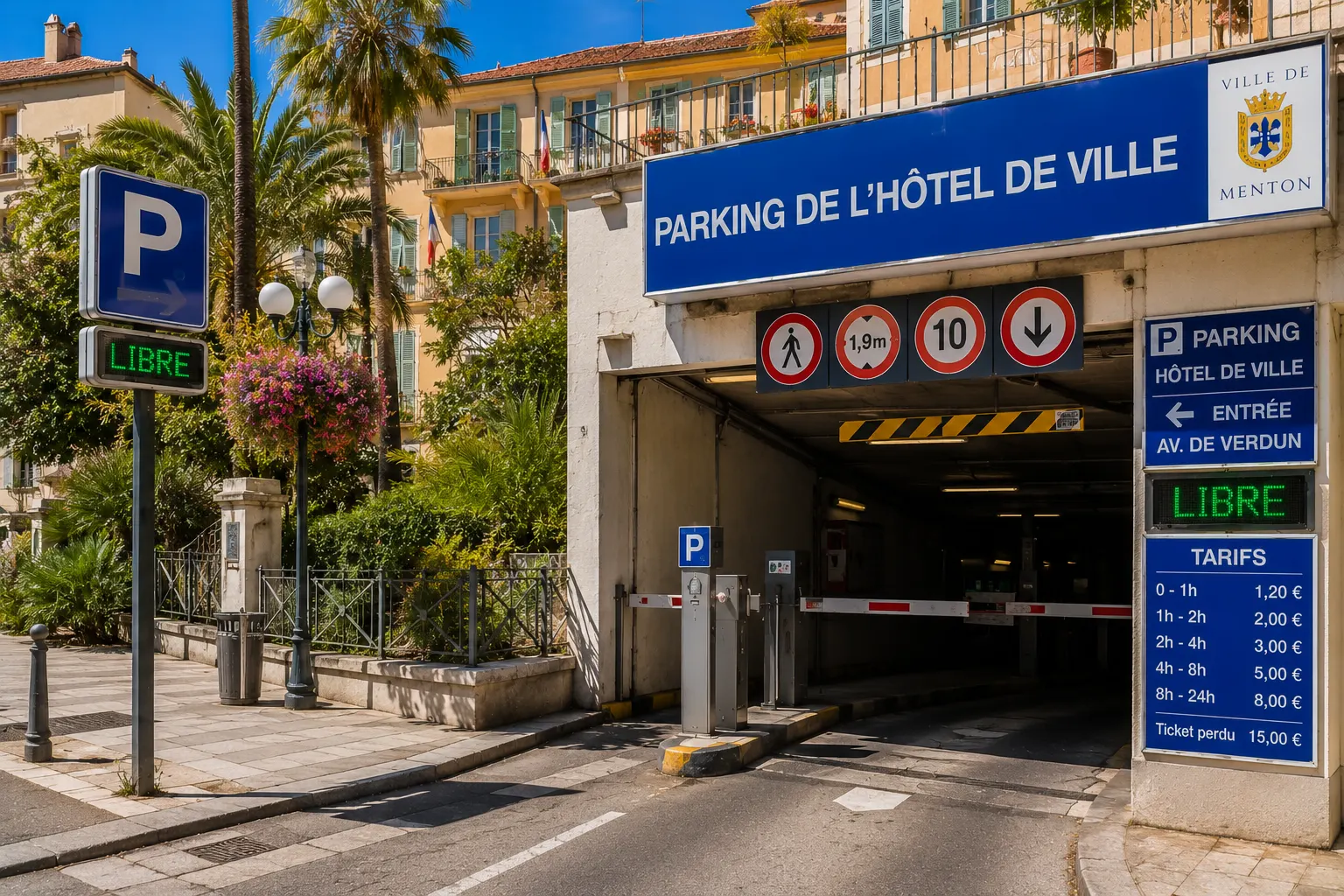 Illustration of Parking de l'Hôtel de Ville in Menton